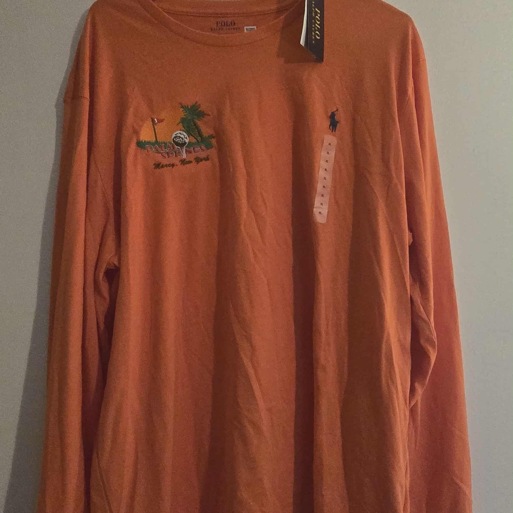 Polo by Ralph Lauren Orange Long Sleeve Shirt - Picture 6 of 6